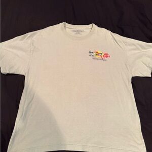 Margaritaville Sage Green Crewneck Tee with Subtle Logo Print